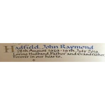 Notice Gallery for John Raymond HADFIELD