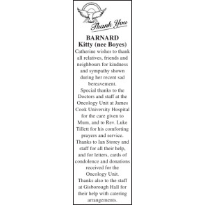 Notice Gallery for KITTY BARNARD