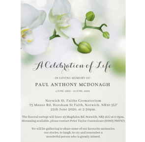 Notice Gallery for PAUL ANTHONY MCDONAGH