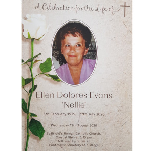 Tribute photo for Ellen Dolores EVANS