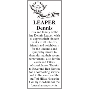 Notice Gallery for DENNIS LEAPER