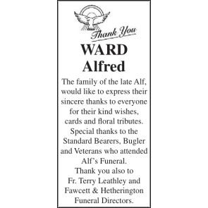 Notice Gallery for ALFRED WARD