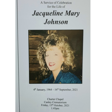 Tribute photo for Jacqueline JOHNSON