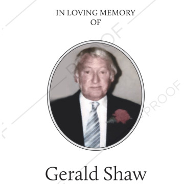 Photo for notice Gerald SHAW