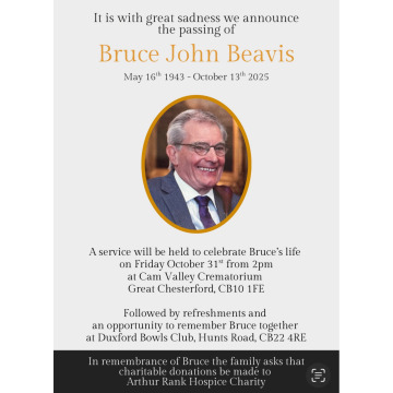 Notice Gallery for Bruce John BEAVIS