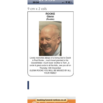 Notice Gallery for Glenn ROOKE