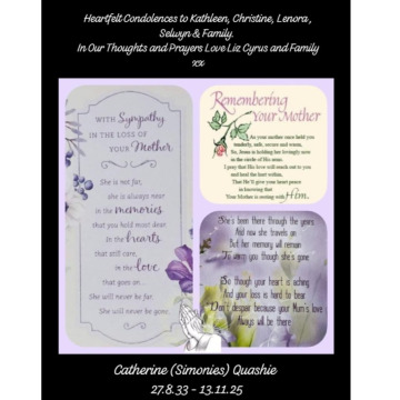 Notice Gallery for Catherine QUASHIE