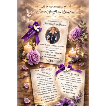 Notice Gallery for Colin Geoffrey BENSON