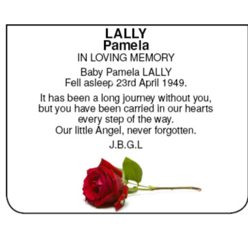 Notice Gallery for Pamela LALLY