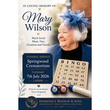 Notice Gallery for Mary WILSON