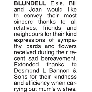Notice Gallery for BILL Blundell