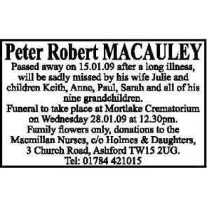 Photo of ROBERT MACAULEY Peter