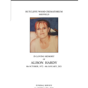 Funeral Notices - ALISON HARDY