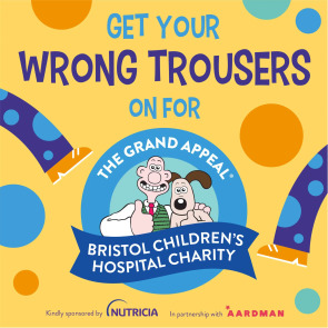 14842887Wallace  Gromit help Yorkhill Hospital in fundraising through the Wrong  Trousers Day UK Tour Staff and Parents are encouraged to wear the wrong  trousers Robyn Lees  8  and Sabell